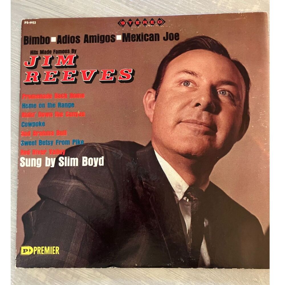 Slim Boyd "Hits Made Famous by Jim Reeves" vinyl